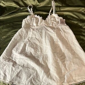 White Lace Trimmed Camisole